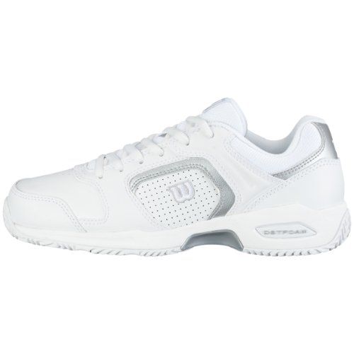 Wilson Pro Staff Fury wrs978500050, Damen Sportschuhe - Tennis, weiss, (weiß/silber), EU 38 1/3, (US 7.0), (UK 5.0)