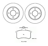 Zoom Produkt-Bild: Bremsscheiben + Bremsbel&auml;ge Bremskl&ouml;tze Audi 80 HINTEN