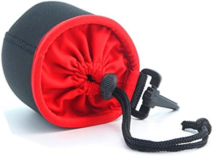 NEOPine Camera Lens Case Soft Neoprene Lens Pouch Bag Cover for Pentax QX100 Lens Black