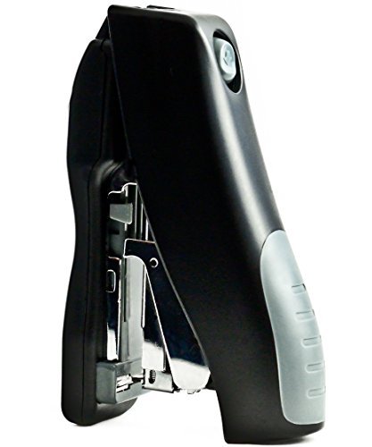 Durable Easy Touch Stapler, Jam-Free, Stand-Up, with FREE Staple Remover and Staples, 20 Sheet Capacity, Black