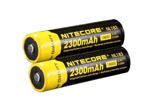 NITECORE NL183 3.7V 2300mAh 8.5Wh 18650 Li-ion Battery Rechargeable Lithium High-capacity Battery (Nitecore NL183 Battery) (2*NL183 2300mAh Battery)