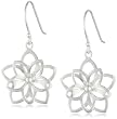 Sterling Silver Open Double Flower Earrings