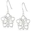 Sterling Silver Open Double Flower Earrings