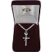 Silver-Plated 18" Chain with 1" Cross and Heart Pendant