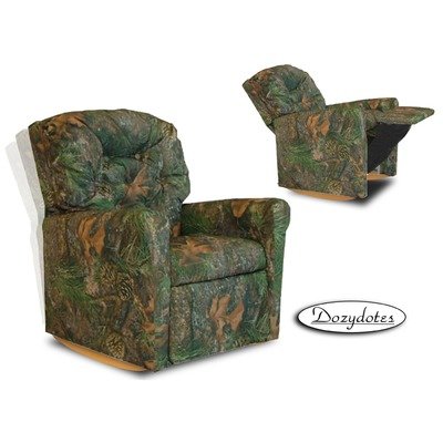 Classic Camouflage Fabric Rocker Kids Recliner