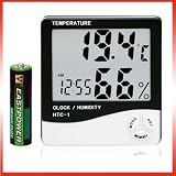 LCD Display Temperature and Humidity Meter with Alarm Clock Hygrometer