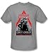 Batman T-Shirt - Arkham City Obey Order Adult Silver Tee