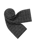Roberto Cavalli Shimmering Signature Knit Long Scarf Black