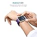 Fitbit Blaze Screen Protector [Full coverage], DEGBIT® [3-Pack] Fitbit Blaze Tempered Glass Screen Protector [0.26mm 2.5D, 9H Hardness] Ultra Clear /Anti-Scratch/Bubble-Free Shield-Lifetime Warranty