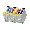 Set of 8 Compatible T0540 T0541 T0542 T0543 T0544 T0547 T0548 T0549 Ink Cartridges For Epson R800 R1800
