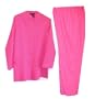 DENIM & CO SHIRT JACKET & YARN DYED PANTS SET $67 ~ Hot Pink ~ Ladies Plus Size 2X