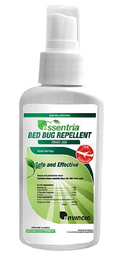Bed Bug Repellent Travel Spray by Essentria - kills and repels Bed Bugs - protects for hours safely. Natural Botanical solution tested for 100% efficacy. 2.75oz TSA Compliant.