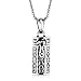 VNOX Stainless Steel Tubular Urn Pendant Necklace for Memories Humans Cremation Ashes,Free Chain 22 inches