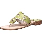 Jack Rogers Womens Palm Beach Platinum Flat Th