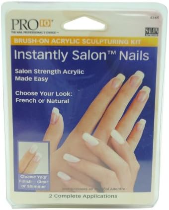 Pro10 Brush-On Acrylic Sculpturing Kit, Instantly Salon Nails, 2 Complete Applications