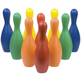 Gamecraft Multi-Color Plastic Bowling Pin Set by 