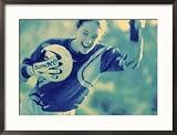 Female Goalie Holding a Soccer Ball Framed Photographic Poster Print, 29x21