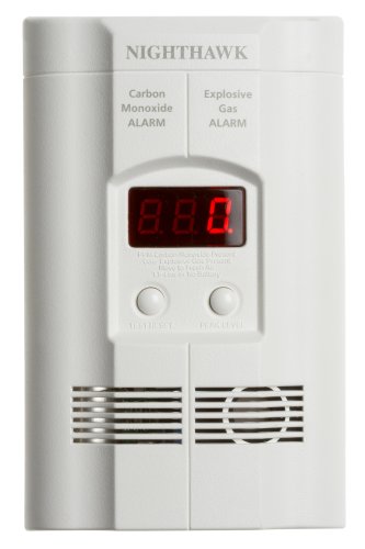 Kidde Carbon Monoxide and Explosive Gas Alarm, Plug-In with Battery Backup #900-0113