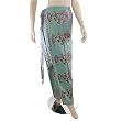Teal Cotton Wrap Around Skirt with Ganesh Elephant designs