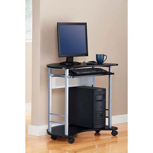 Mainstays Computer Cart, Black/silver
