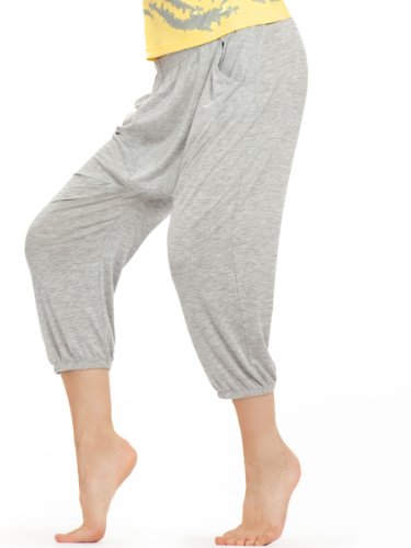 Venice Beach Damen Capri-Pants Babetta, light greymelange, L Preisvergleich
