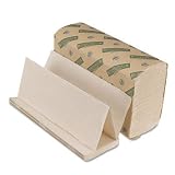 Boardwalk Green Folded Paper Towels, Multi-Fold, Natural WE, 9 1/8w x 9 1/2l, 4000/Carton (10GREEN)