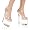 clear/silver heel