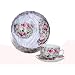 Caldo-Freddo CFS905-4 Flower Collection Large 16 oz Cup and 7 Inch Saucer Set - Croce Rossa