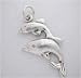 Silver *2 LEAPING DOLPHIN CHARM* Sea fish