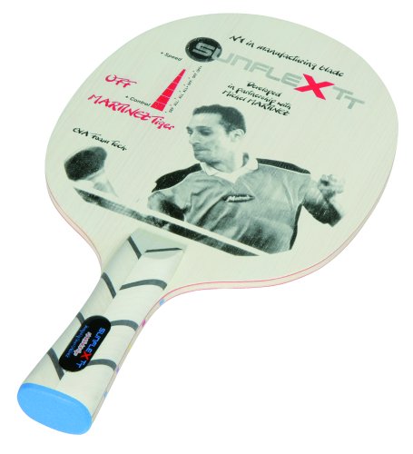 sunflex sport Tischtennis Wettkampfholz Martinez Tiger Off 19030C, konkaver Griff