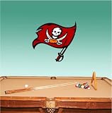 Tampa Bay Buccaneers Football Wall Decal 25" x 18"