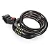 Crazefoto Security Lock Self Coiling Resettable Combination Cable Lock, Bike Cable Lock, 4-Foot x 1/2 Inch, Theft-Protection Lock, Flexible Lock with Mounting Bracket