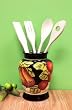 Winter Fruit Kitchen Utensil Holder Tuscany Black Decor
