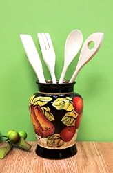 Winter Fruit Kitchen Utensil Holder Tuscany Black Decor