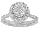 1.90 ct. TW Round Diamond Engagement Ring in Platinum Halo Accent Mount