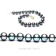 Single Strand 7-7.5 Inches 7-8mm Black Freshwater Cultured Pearl Bracelet