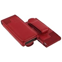 Premium Leather Case with Belt Clip for Apple iPod Nano 4 Nano-Chromatic 4th Generation 8 gb 8gb 16 gb 16gb 32 gb 32gb (Nano 4 Chromatic Not Included) + Young Micro Shoe Silicone Pouch for Nike+