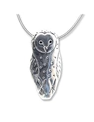 Sterling Silver Barn Owl Large Pendant by The Magic Zoo