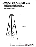 Rome Industries B53 Set of 3 Sundial Pedestal Bases