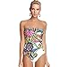 Zxzy Women One Piece Cotton Blended Floral Bikini Monokini Set Push-up Swimsuit