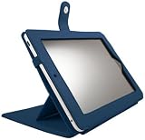 Qu-Max Executive BLUE Wallet Case With SMART TILT For Apple iPad  16GB 32GB 64GB WITH SCREEN PROTECTOR