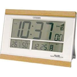 CITIZEN 電波デジタル置き時計 パルデジットR048 8RZ048-006 温度、湿度表示機能付き
