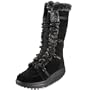 Skechers Women's Shape Ups - Elasticity Fitness Boot,Black Suede,7 M US
