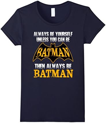 Women's Super Batman T-Shirts Medium Navy