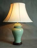 Celadon Porcelain Lamp with Shade