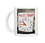 Next Trip clock sign for boat tours, Barbican, Plymouth, Devon, UK Photo Mugs