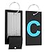 Luggage Tag Initial Bag Tag - Fully Bendable Tag w/Stainless Steel Loop