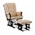 Stork Craft Tuscany Glider and Ottoman, Black/Beige