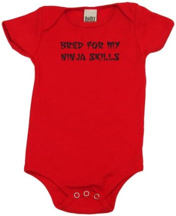 Bred For My Ninja Skills on Baby Boy One Piece, 12-18 mo, Red