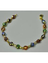 14KT Yellow Gold Evil Eye Bracelet 6 1/4" In length